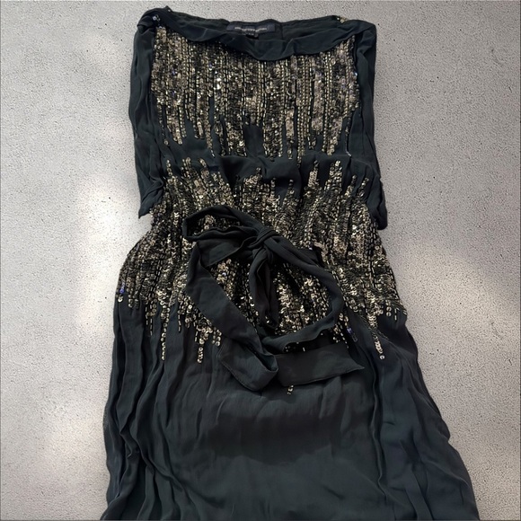 French Connection Blue Sequin Mini Dress Sz 2 Cocktail Party - Picture 3 of 6